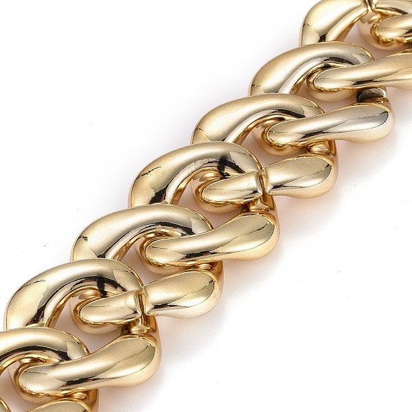 

PandaHall UV Plating Acrylic Twist Chains Bag Handles, with Alloy Spring Gate Ring & Swivel Clasps, for Bag Straps Replacement Accessories...