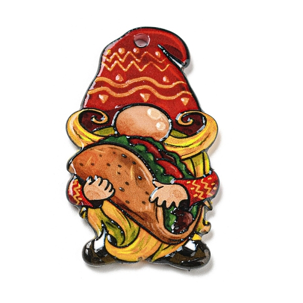 

PandaHall Opaque Acrylic Sided Pendants, Gnome, 39x23x2.5mm, Hole: 2.2mm Acrylic Gnome