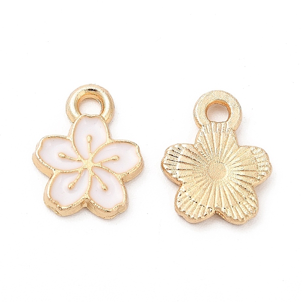

PandaHall Alloy Enamel Charms, Cadmium Free & Nickel Free & Lead Free, Golden, Flower Charm, White, 12x9x1.5mm, Hole: 1.6mm Alloy+Enamel...