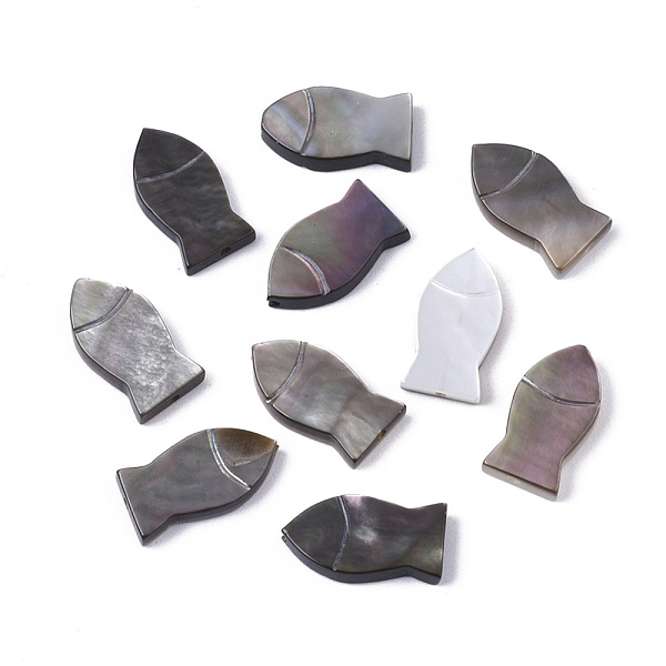 

PandaHall Natural Black Lip Shell Beads, Fish, 12x6x2mm, Hole: 0.8mm Black Lip Shell Fish
