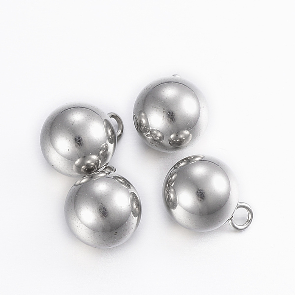 

PandaHall 304 Stainless Steel Sphere Charms, Round Ball, Mixed Color, 11x8mm, Hole: 2mm 304 Stainless Steel Round