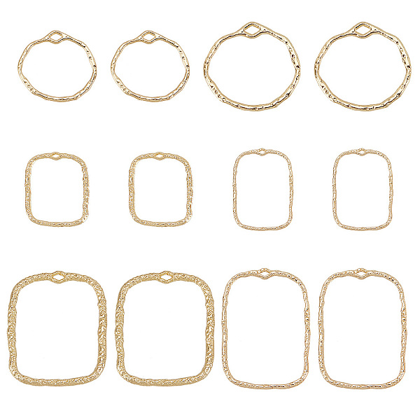 

PandaHall SUNNYCLUE 36Pcs 6 Styles Alloy Open Back Bezel Pendants, For DIY UV Resin, Epoxy Resin, Pressed Flower Jewelry, Rectangle & Ring...