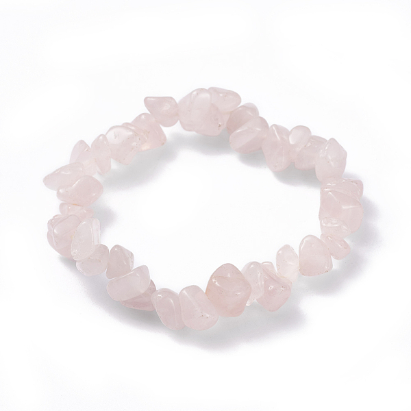 

PandaHall Natural Rose Quartz Stretch Bracelets, 2 inch~2-1/8 inch(5~5.3cm) Rose Quartz