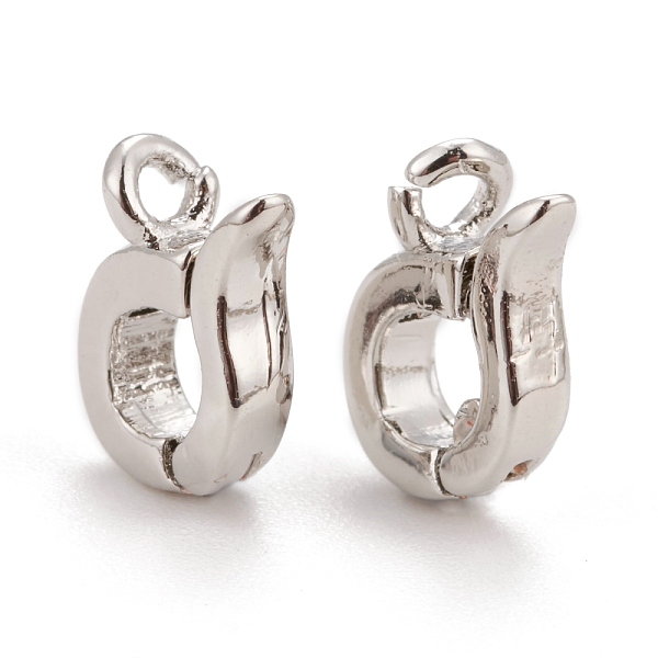

PandaHall Brass Hinged Bails, Enhancer Shortener Pendant Bails, with Loop, Cadmium Free & Nickel Free & Lead Free, Platinum, 8x5.5x2mm, Hole...