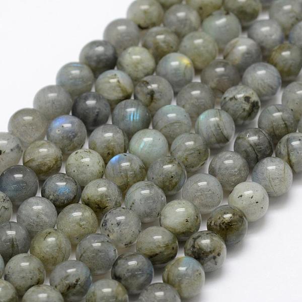 

PandaHall Natural Labradorite Beads Strands, Round, 8mm, Hole: 1mm, about 49pcs/strand, 15.3 inch(39cm) Labradorite Round