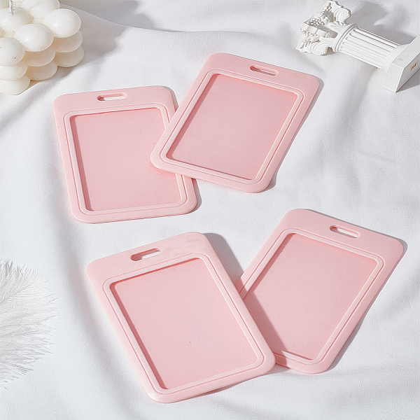 4Pcs Plastic ID Card Holders 4Pcs Plastic ID Card Holders