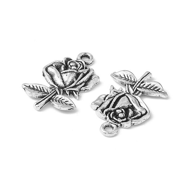 

PandaHall Tibetan Style Alloy Pendants, Lead Free & Cadmium Free, Rose, Antique Silver, 25.5x17.5x3mm, Hole: 1.5mm, 500pcs/1000g Alloy...