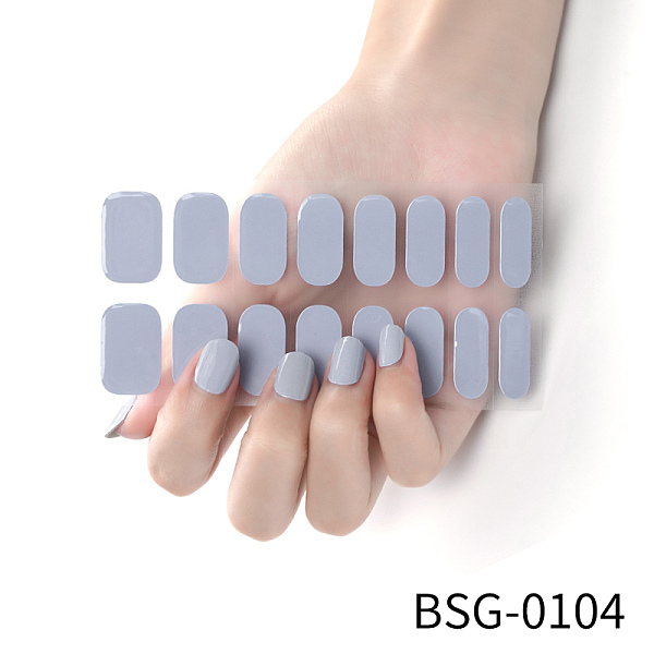 

PandaHall Nail Art Full Cover Nail Stickers, Glitter Powder Stickers, Self-Adhesive, for Nail Tips Decorations, Light Steel Blue...