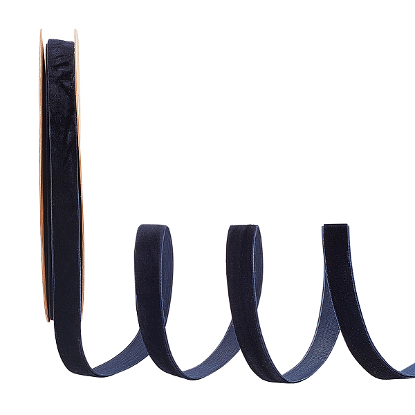 

PandaHall Single Face Velvet Ribbons, Garment Accessories, Prussian Blue, 5/8 inch(15mm), 20 yards/roll Velvet None