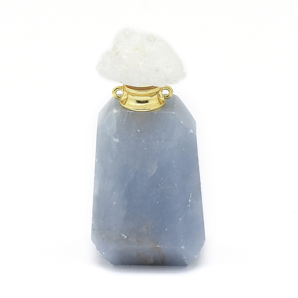 

PandaHall Faceted Natural Aquamarine Openable Perfume Bottle Pendants, with Brass Findings and Glass Essential Oil Bottles...