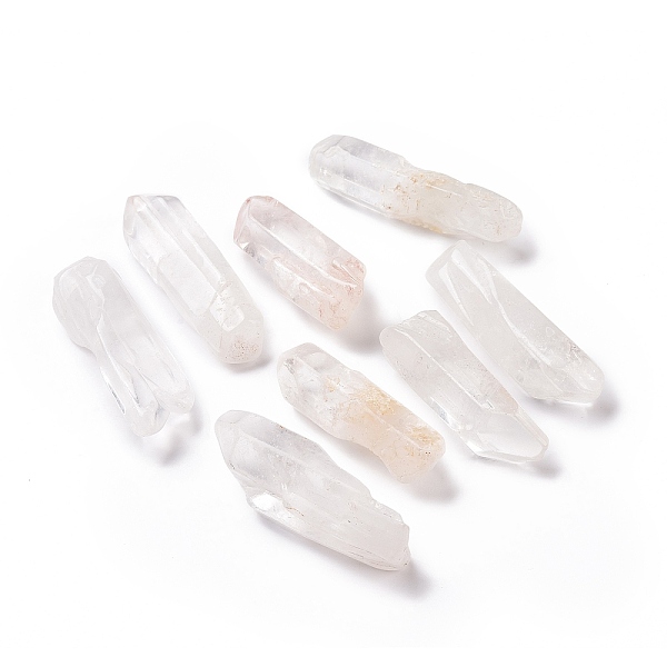 

PandaHall Rough Raw Natural Quartz Crystal Beads, Rock Crystal Beads, for Tumbling, Decoration, Polishing, Wire Wrapping, Wicca & Reiki...