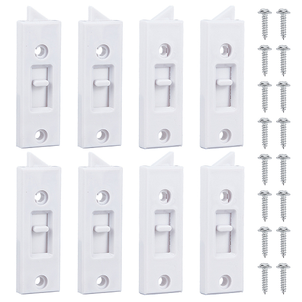 PandaHall GORGECRAFT 4 Pairs Tilt Latch Replacement Window Parts and Hardware Locks Plastic Construction Snap-in 2 Hole Center Spacing...