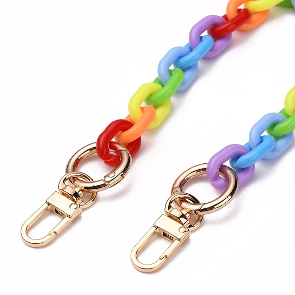 

PandaHall Acrylic Links Bag Handles, with Golden Alloy Swivel Clasps & Spring Gate Rings, for Bag Straps Replacement Accessories, Colorful...