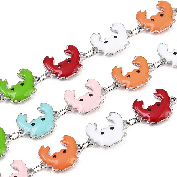 304 Stainless Steel Enamel Crab Link Chains