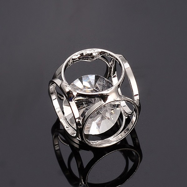 

PandaHall Cube Brass Glass Rhinestone Charms, Platinum, 12x12x12mm, Hole: 9mm Brass+Glass Cube Clear