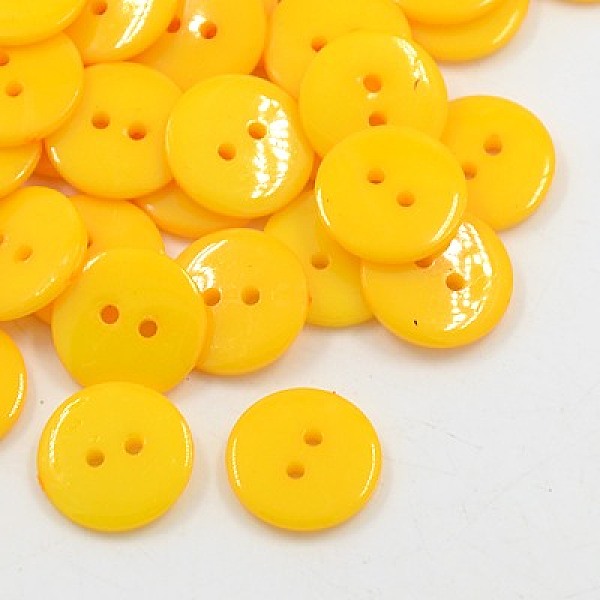 

PandaHall Acrylic Sewing Buttons, Plastic Buttons for Costume Design, 2-Hole, Dyed, Flat Round, Gold, 15x2mm, Hole: 1mm Acrylic Flat Round...