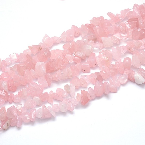 

PandaHall Natural Rose Quartz Beads Strands, Chips, 8~20x8~18mm, Hole: 1mm, about 31.5 inch Rose Quartz Chip