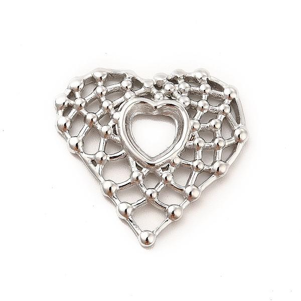 

PandaHall 304 Stainless Steel Pendants, Hollow Out Heart Charms, Stainless Steel Color, 23x24x2.5mm, Hole: 5x5mm 304 Stainless Steel Heart