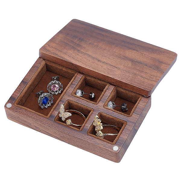 

PandaHall Wooden Jewelry Storage Boxes, with Magnetic Clasps, Rectangle, Sienna, 9.6x6x2.1cm Wood Rectangle Brown