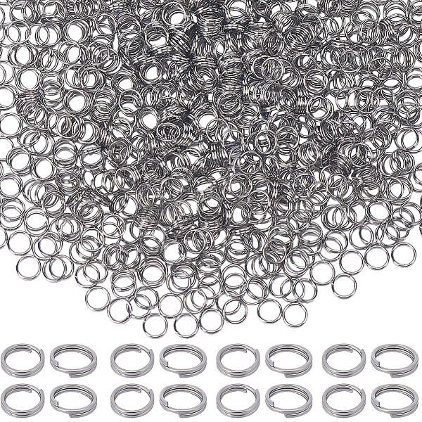

PandaHall SUNNYCLUE 1000Pcs 304 Stainless Steel Split Rings, Double Loops Jump Rings, Stainless Steel Color, 24 Gauge, 5x1mm, Inner Diameter...