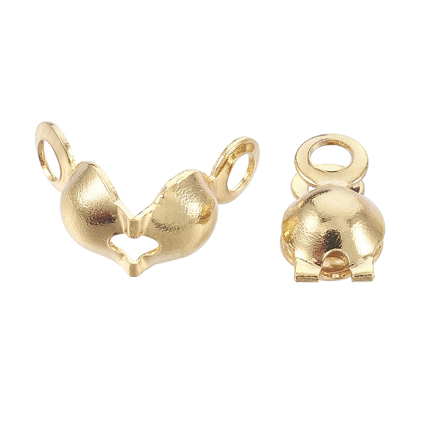 

PandaHall CHGCRAFT 100pcs 304 Stainless Steel Bead Tips Golden Calotte Ends Clamshell Knot Cover for Jewelry Making DIY Crafts 304 Stainless...