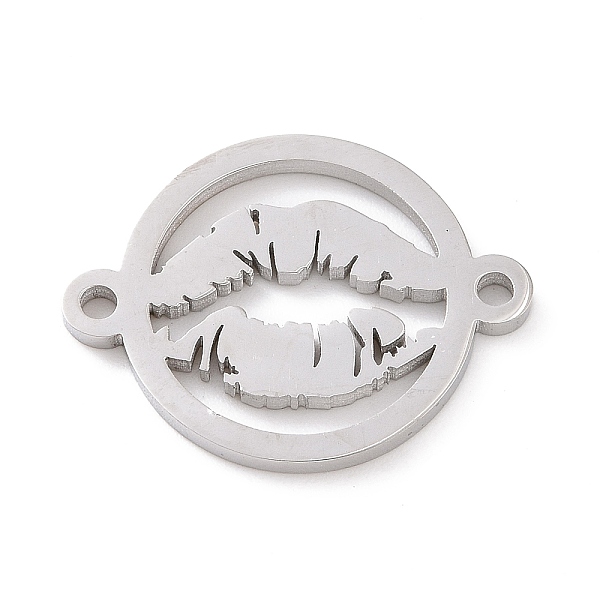 

PandaHall 304 Stainless Steel Connector Charms, Hollow Flat Round Links with Lip, Stainless Steel Color, 19.5x15x1.4mm, Hole: 1.3mm 304...