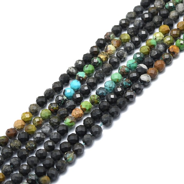 

PandaHall Natural Chrysocolla Beads Strands, Faceted, Round, 4mm, Hole: 0.8mm, about 108pcs/strand, 15.16''~15.55''(38.5~39.5cm) Chrysocolla...