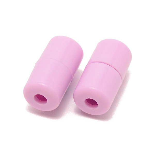 

PandaHall Plastic Screw Clasps, for Shoelace Buckles, Column, Plum, 18x9.5mm, Hole: 3mm Plastic Purple