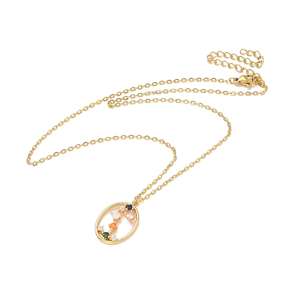 

PandaHall Colorful Cubic Zirconia Constellation Pendant Necklace, Golden 304 Stainless Steel Jewelry for Women, Scorpio, 15.75 inch(40cm)...