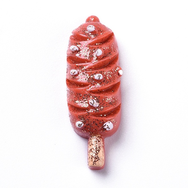 PandaHall Resin Cabochons, Hot Dog, Red, 34x12x8.5mm Resin Food Red