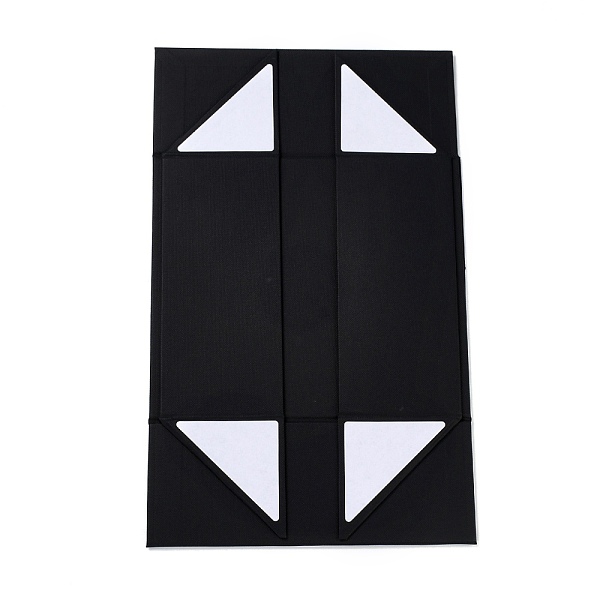 

PandaHall Foldable Cardboard Box, Flip Cover Box, Magnetic Gift Box, Rectangle, Black, 20x18x8.1cm Paper Rectangle Black