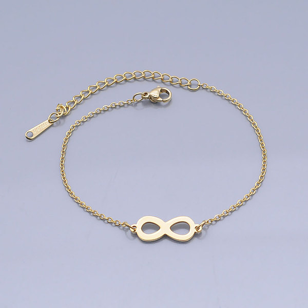 

PandaHall 201 Stainless Steel Link Bracelets, with Lobster Claw Clasps, Infinity, Golden, 6-3/4 inch~6-7/8 inch(17.2~17.3cm) 201 Stainless...