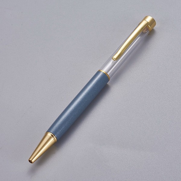 

PandaHall Creative Empty Tube Ballpoint Pens, with Black Ink Pen Refill Inside, for DIY Glitter Epoxy Resin Crystal Ballpoint Pen Herbarium..., Blue