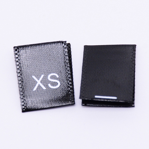 

PandaHall Kid's Size Label, Woven Crafting Craft Cotton Labels, for Clothing Sewing, XS, Black, 35x13x0.1mm, about 200pcs/bag Cotton Black