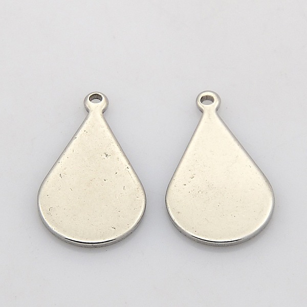 

PandaHall Flat Teardrop 304 Stainless Steel Stamping Blank Tag Pendants, Stainless Steel Color, 18x10x1mm, Hole: 1mm 304 Stainless Steel...