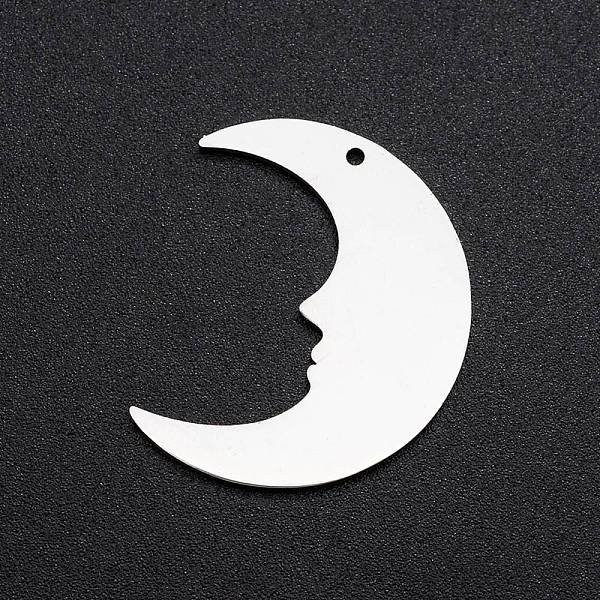 

PandaHall 201 Stainless Steel Pendants, Laser Cut, Moon, Stainless Steel Color, 24x19.5x1mm, Hole: 1mm 201 Stainless Steel Moon