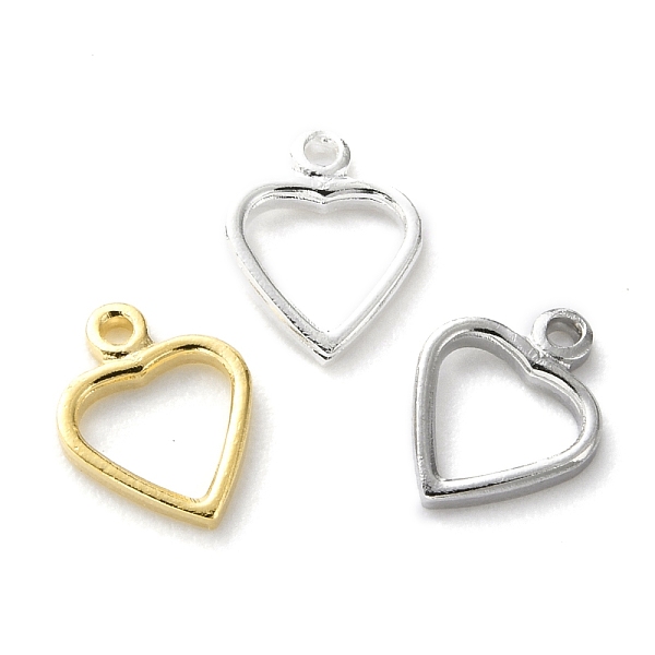 

PandaHall Brass Charms, Long-Lasting Plated, Heart, Mixed Color, 7.5x6x1mm, Hole: 0.7mm Brass Heart