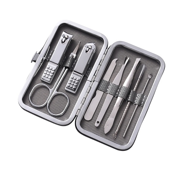 PandaHall Stainless Steel Manicure Tools Sets, with Nail Clipper, Eyelash Thinning Shears, Nail File, Cuticle Pusher, Tweezers, Pedicure...