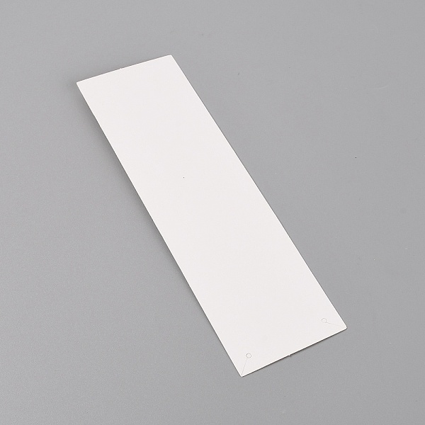

PandaHall Rectangle Paper Jewelry Display Cards, for Hanging Necklace Display, White, 187x56x0.4mm Paper White