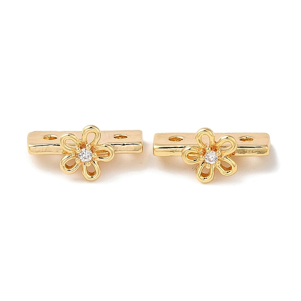 

PandaHall Brass Micro Pave Clear Cubic Zirconia Slide Charms, Flower, Real 18K Gold Plated, 6x12.5x7mm, Hole: 1.4mm Brass+Cubic Zirconia...