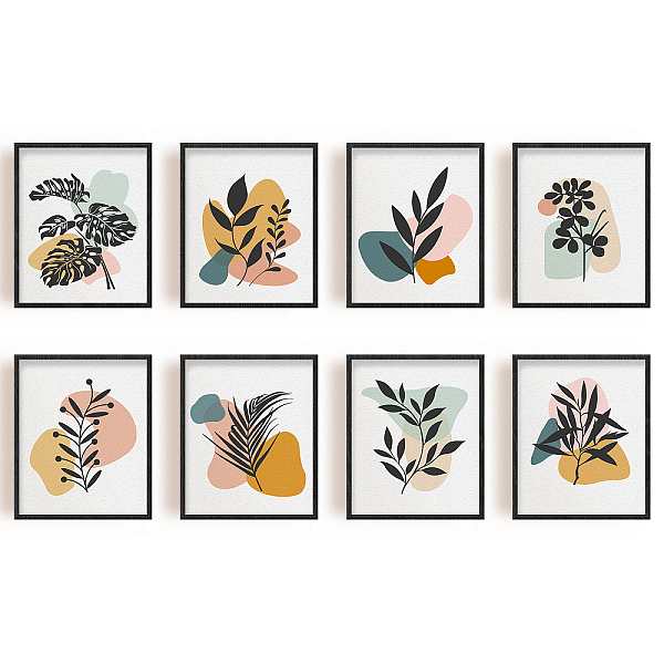 

PandaHall Rectangle Chemical Fiber Oil Canvas Hanging Painting, for Home Wall Decoration Accessories, Colorful, Plants Pattern, 20x25cm...