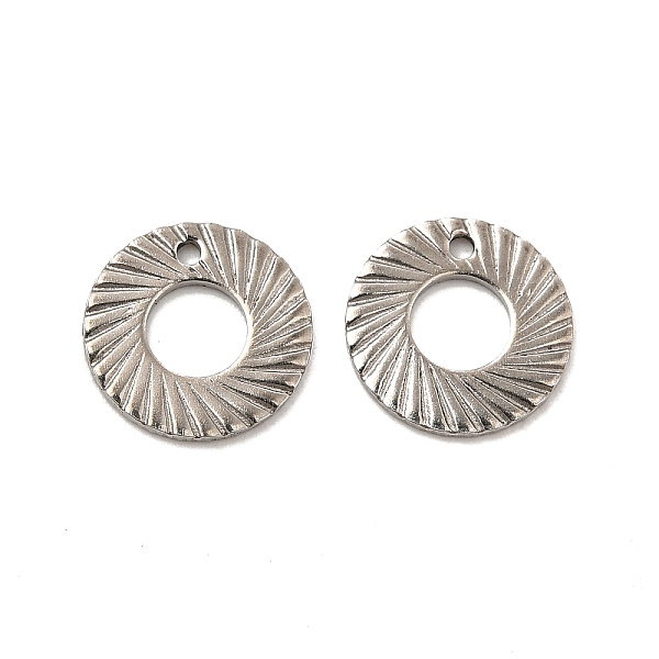 

PandaHall 201 Stainless Steel Pendants, Round Ring Charm, Stainless Steel Color, 10x0.8mm, Hole: 1mm 201 Stainless Steel Ring
