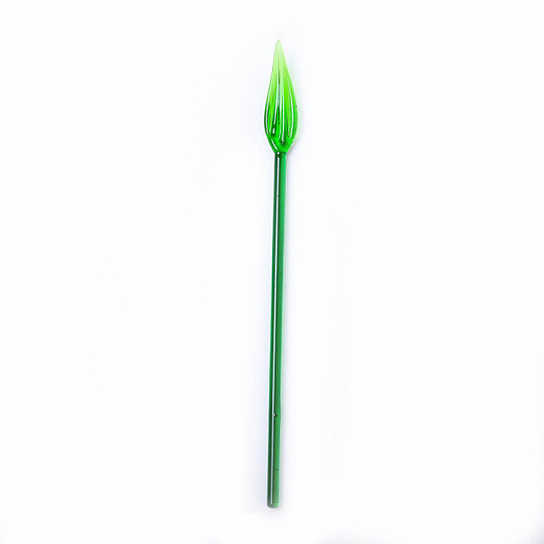 

PandaHall Glass Flower Display Decorations, for Home Desktop Decoration, Green, 190x17mm Glass Flower Green