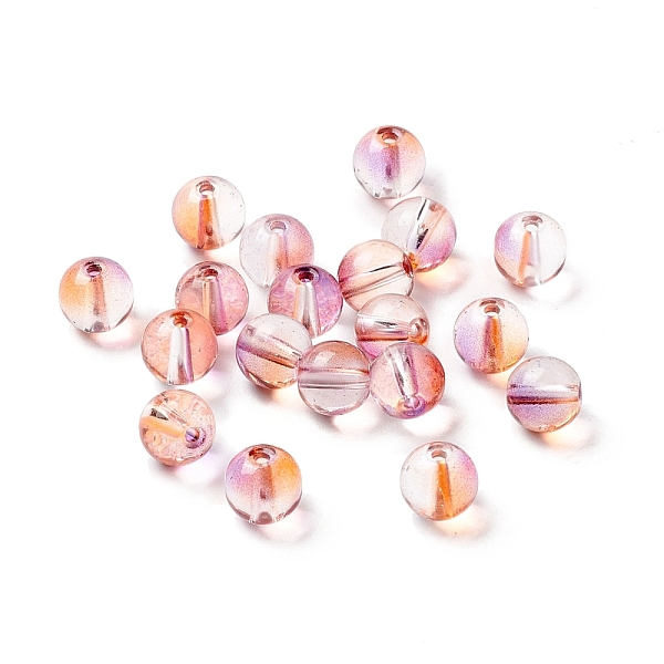 

PandaHall Glass Beads, Round, Sandy Brown, 8mm, Hole: 1.4mm Glass Round