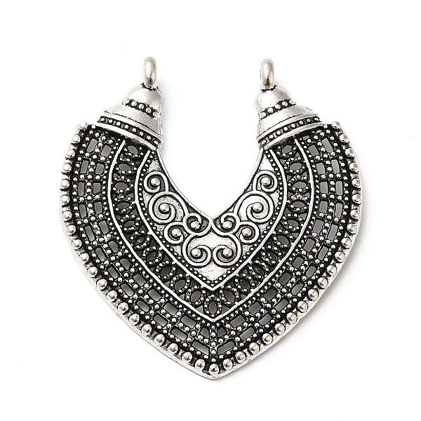 

PandaHall Tibetan Style Alloy Pendants, Heart, Antique Silver, 41.5x37.5x5mm, Hole: 1.5mm Alloy Heart