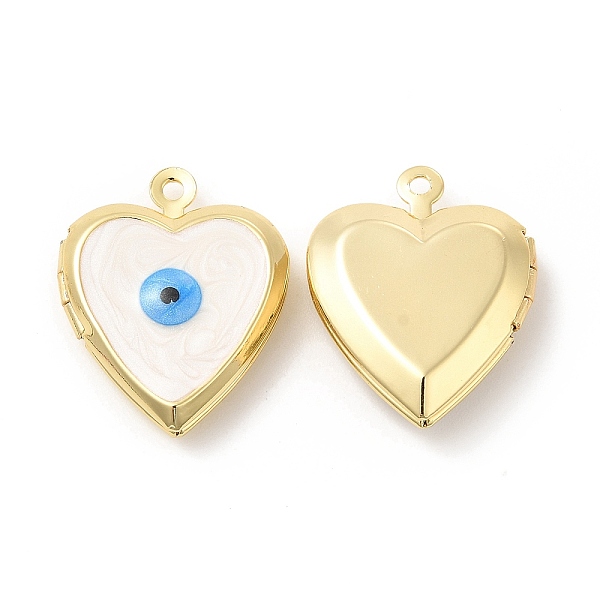 

PandaHall Brass Enamel Locket Pendants, Real 18K Gold Plated, Long-Lasting Plated, Heart with Evil Eye, Mixed Color, 21x17x5mm, Hole: 1.4mm..., Multicolor