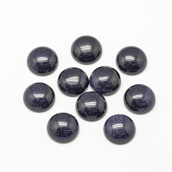 

PandaHall Synthetic Blue Goldstone Cabochons, Dyed, Half Round/Dome, 8x4mm Blue Goldstone Half Round
