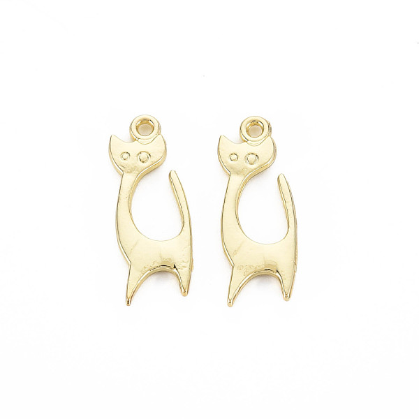 

PandaHall Rack Plating Alloy Pendants, Cadmium Free & Nickel Free & Lead Free, Cat, Light Gold, 23x9x2mm, Hole: 1.5mm Alloy Cat Shape