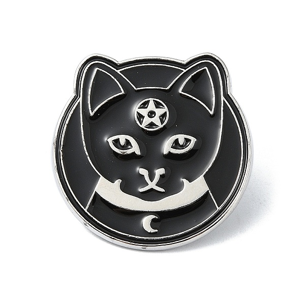 

PandaHall Enamel Pin, Alloy Brooches for Backpack Clothes, Cadmium Free & Lead Free, Cat, Black, 25.5x25x1.5mm Alloy+Enamel Cat Shape Black