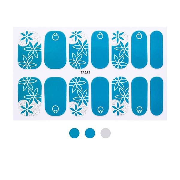 

PandaHall Glitter Nail Wraps Polish Decal Strips, Flower Tartan Self-Adhesive Nail Art Stickers, with Manicure Buffer Files, for Women Girls...